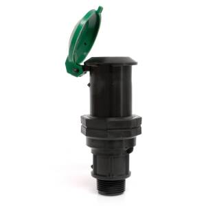 Water Socket with Green Cover, 1" MT