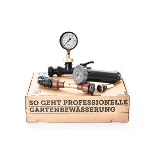 TEST-Set System Hausgarten Bewässerung - Messgerät, MP-Rotator, Tropfrohr und Verbindersystem