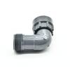 Hard PVC telescopic screw connection, angle, 1" male thread × 1" female thread PN10