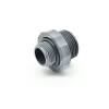 Raccord double en PVC rigide réduit 1" AG x 3/4" AG PN10