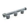 Raccord télescopique en PVC rigide Distributeur pour 3 électrovannes Té 1" AG x 4 x 1" IG PN10