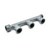 Raccord télescopique en PVC rigide Distributeur pour 3 électrovannes Té 1" AG x 4 x 1" IG PN10