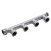 Raccord télescopique en PVC rigide pour 4 électrovannes Té pour 4 vannes 1" AG x 5 x 1" IG. PN10
