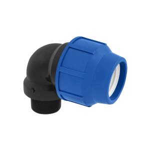 Winkel 63 mm x 2" AG Poliext PN16 PP-Fitting...