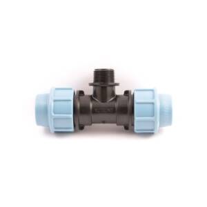 T-Stück 90° mit AG ø 20 x 1/2" x 20...