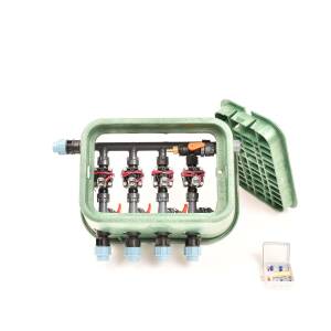 4-Valve Box Hunter PGV with Flow Regulation and...