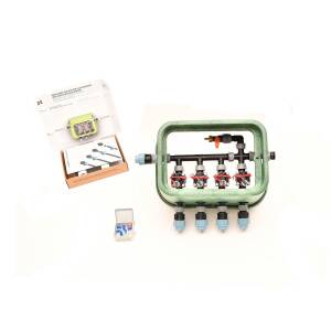 Boîte a 4 vannes Hunter PGV avec régulation du débit et raccords pour air comprimé, 25 mm (3/4") Plug&Rain Expert