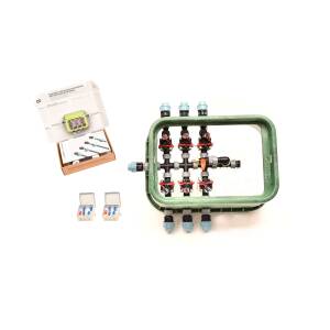 6er-Ventilbox Hunter PGV mit Durchflussregulierung und Druckluftanschluss, 25mm (3/4") Plug&Rain Expert