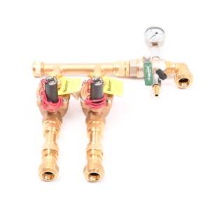 2er-Ventilverteiler mit Hunter Messing Ventil und Messing-Verbindern, 25 mm (3/4") Plug&Rain Premium