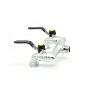1/2" AG Wasserhahnanschlussverteiler mit 2...
