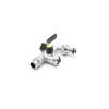 Raccord de robinet chromé, 1/2" mâle × 2 sorties