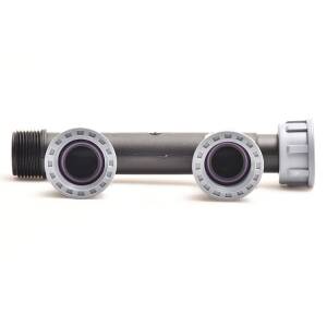 Magnetventil-Verschraubung Tavlit - Verteiler für 2 Magnetventile (3 x 1" IG, 1 x 1" AG)