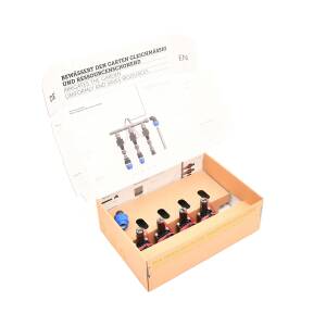 4er-Ventilverteiler mit Hunter PGV, 25 mm (3/4") / 24 mm Blulock Plug&Rain Eco
