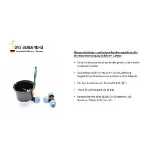 Mounting unit Plug&Rain garden water socket 32MM EXPERT - SIMPLE.HIGH-QUALITY.PROFESSIONAL.