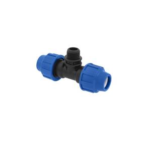 T-Stück 25 mm x 3/4" AG Poliext PN16 PP-Fitting...
