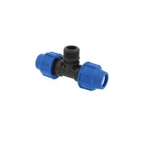 T-Stück 25 mm x 1" AG Poliext PN16 PP-Fitting...