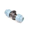 Unidelta T-piece, 32 mm × 3/4" female thread × 3/4" female thread PN 16, for ground spike mounting, clamp connector for PE pipe