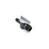 Absperrhahn 16mm Steckverbinder x 3/4" AG grau Tavlit
