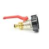Brass ball valve, incl. quick coupling for IBC containers