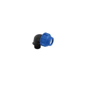 Elbow 16 mm x 1/2&quot; AG Poliext PN16 PP fitting Clamp...