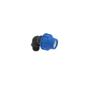 Elbow 20 mm x 1/2" AG Poliext PN16 PP fitting Clamp...