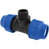 T-Stück 63 mm x 2" AG Poliext PN16 PP-Fitting Klemmverbinder, Verschraubung für PE-Rohr