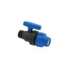 Kugelhahn 20 mm mit 3/4" AG Poliext PN10 PP-Fitting Klemmverbinder, Verschraubung für PE-Rohr