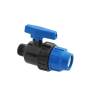 Kugelhahn 40 mm mit 1 1/4" AG Poliext PN10 PP-Fitting Klemmverbinder, Verschraubung für PE-Rohr
