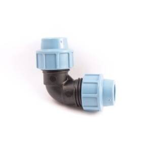 Unidelta Winkel 90° 25 mm PN 16, Klemmverbinder für PE-Rohr [30er Pack]