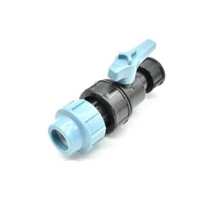 Vanne à bille avec raccord de serrage 25mm et raccord fileté 1