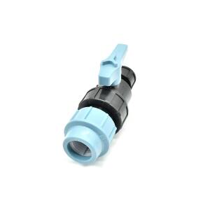 Ball valve with clamp connector 32mm screw cap 1’ IG