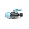 Ball valve with clamp connector 32mm screw cap 1’ IG