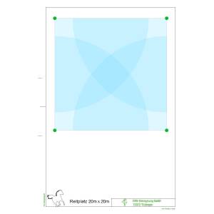 Reitplatz Bewässerung ohne PE-Rohr 20 m x 20 m...