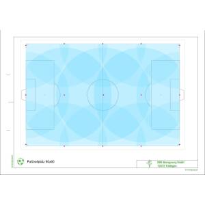 Football pitch irrigation 90m x 60m Plug&Rain 12+3 I-80