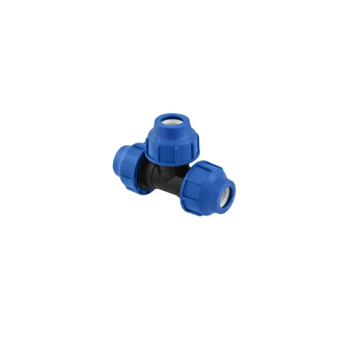 Poliext T-piece, 16 mm PN16, clamp connector for PE pipe