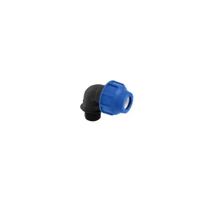Poliext 90° elbow, 16 mm × 1/2" AG PN16,...