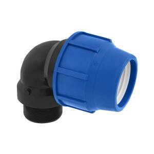 Winkel 75 mm x 2 1/2" AG Poliext PN16 PP-Fitting...