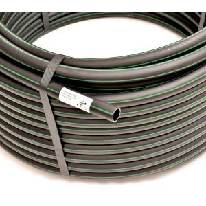 50 m PE-Rohr 25 mm x 2,3 mm PN16 HDPE grüner Streifen