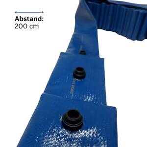 Flexible, flat, single-layer LayFlat hose, 3" (78 mm) fitting spacing, 200 cm, 50 m