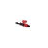 Mini ball valve for 17 mm drip hose with clamp closure and rubber seal